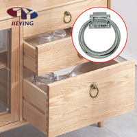 JIEYING anneau de couleur or en alliage de Zinc rond forme circulaire tiroir armoire tirer chaise canapé poignée porte frapper pour meubles