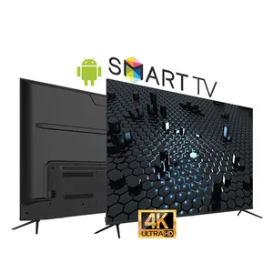 Guangzhou fabrika en iyi fiyat 4K Lcd televizyon düz ekran Ultra Hd 65 55 50 43 40 32 inç inç Uhd akıllı Android Led Tv