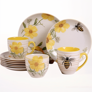 Vaisselle de printemps personnalisée, fraîche et aérée, en porcelaine florale pastel, couverts de table - Product Image 2