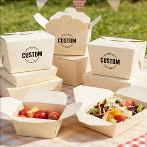 Custom Luxury Food <b>Packaging</b> Paper Boxes for Restaurant Disposable Custom Paper Food Box - Product Image 2
