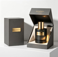 Flacon de parfum givré 30ml 50ml 100ml avec couvercle doré, impression d'étiquette personnalisée, élégant contenant de parfum, fournisseur de parfums de marque privée