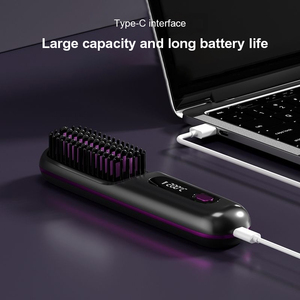 Plancha de Pelo Eléctrica Portátil con Pantalla LCD, 3 Niveles de Calor, Revestimiento de Cerámica, Funciona con Batería Recargable, Uso Doméstico - Product Image 2