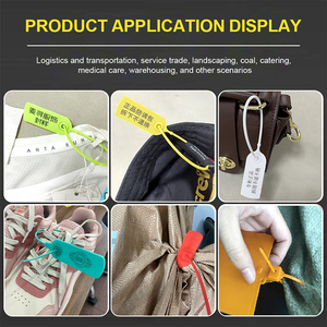 Sceaux de sécurité inviolables en plastique ZL-200 non réglables à verrouillage automatique avec fermoir, diamètre 2 mm, pour vêtements, bagages, chaussures - Product Image 6
