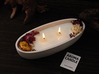Moule en silicone CARATTE en forme de bateau pour pot de plantes succulentes, plateau ovale, moule en ciment pour bougies, pour l'artisanat
