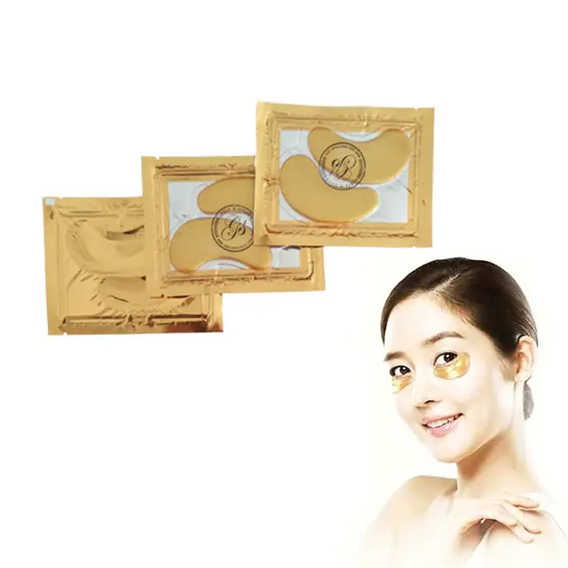 Coussinets de Gel pour les yeux, marque privée, Hydrogel cristal or 24k, masque pour les yeux coréen au collagène, patchs respirants pour les yeux