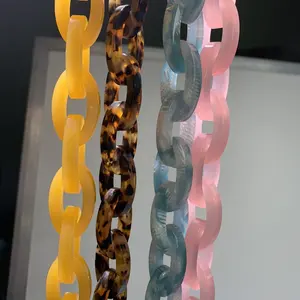 PeiChi yok-boşluk akrilik reçine asetat yüksek kaliteli güçlü omuz askısı el çantası zinciri aksesuarları parçaları