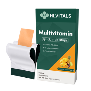 Vente en gros OEM – Bandelettes buvables multivitaminées et antioxydantes végétaliennes pour adultes, sans eau, dissolution rapide, énergie quotidienne, pour femmes enceintes - Product Image 1