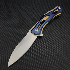 Cuchillo de bolsillo para caza al aire libre con hoja de 3.54 pulgadas 8Cr13Mov, cuchillo plegable EDC 8Cr13Mov para camping, cuchillo para camping al aire libre DIY OEM. - Product Image 5