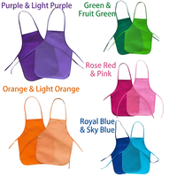 Tablier pour enfants en non-tissé imprimé numérique motif dessin animé, pour peinture et cuisine, avec logo personnalisé, imperméable, type blouse de protection artistique