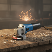 Meuleuse d'angle électrique à vitesse réglable de qualité industrielle avec moteur à balais, 220V, garantie 1 an