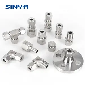 Straight Female Thread Connector 1/2 Inch 1/8" Compression Tube OD 3mm Adapter Stainless Steel NPT Instrumentation Tube Fittings