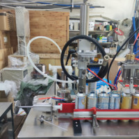 Type d'automation trois-en-un d'acier inoxydable machine de remplissage gonflable d'agent d'aérosol de jet cosmétique d'azote facultatif