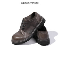 Retro Britischer Stil Pferdeleder Derby-Schuhe Herren Formelle Business Echtleder Atmungsaktive Schnürschuhe Handgefertigte Casual Herbstschuhe