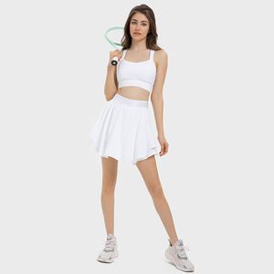 Quick Dry Women's 2-en-1 Tennis Golf Skorts Athletic Skirt Shorts con bolsillos interiores para entrenamiento de gimnasia y entrenamiento - Product Image 2