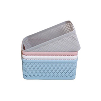 Caja de plástico para almacenamiento de ropa sucia, libros, juguetes para niños, cocina, baño, cesta de la compra, cesta de Picnic
