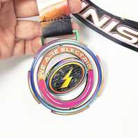 Medallas Personalizadas con Centro Giratorio, Diseño Único, Medallones de Aleación de Zinc, Medallas Deportivas de Metal Personalizadas, Fabricante