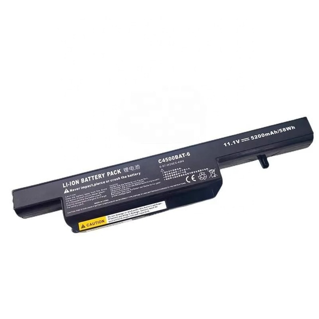 C4500BAT-6 Rechargeable Battery ForClevo C4100 C4500Q C4500 C5100Q C5105 C5505 B4105 B5100M 11.1V 5200mAh Laptop Lithium Battery