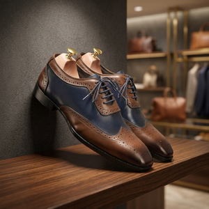 Chaussures habillées de créateur Goodyear 2025 pour hommes, en cuir de vache véritable, respirantes, faites à la main, style brogue léger, à lacets, avec semelle intérieure, collection automne-hiver - Product Image 3