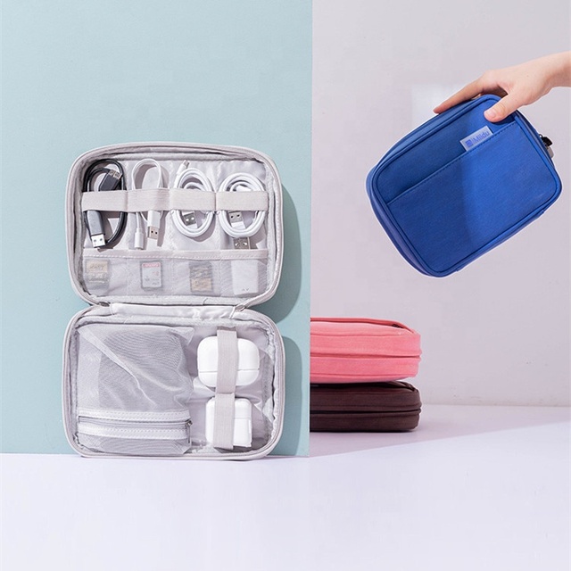 Cable Gadget Organizer Storage Bag Pouch Portable Electronic Accessories Case for Cord Charger Hard Drive Earphone USB SD Card