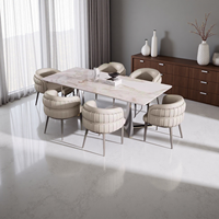 Fauteuil de salle à manger moderne de luxe en cuir PU et métal pour la maison, les restaurants et les salons de manucure, siège ergonomique confortable