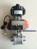 Vanne à boisseau sphérique sanitaire en acier inoxydable 316L Kingston avec actionneur pneumatique à double effet pour applications aquatiques, raccordement par collier