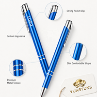 Bolígrafo con Logotipo Personalizado, Diseño de Botón de Aluminio Resistente, Marca Personalizada para Oficina Ejecutiva, Bolígrafo de Escritura para Negocios