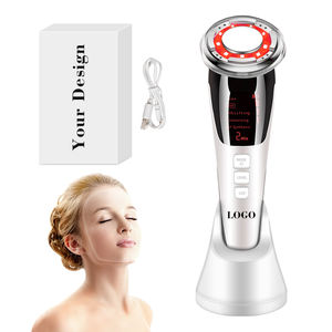 Mini baguette de <span class=keywords><strong>massage</strong></span> du <span class=keywords><strong>visage</strong></span> Micro-courant Masseur vibrant pour le <span class=keywords><strong>visage</strong></span> Outil portable Thérapie de la peau LED pour l'élimination des rides - Product Image 1