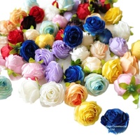 Bunga Mawar Sutra untuk Boutonniere dan Corsage Pergelangan Tangan - Dekorasi DIY, Kepala Bunga Sutra Grosir - Perlengkapan untuk Kue dan Meja Dessert