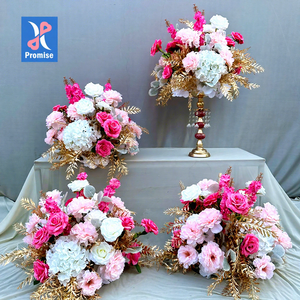 Arreglo Floral de Seda y Plástico para Boda, Bola de Flores Rosadas para Decoración de Mesa, Fondo para Eventos, Fiestas y Escenarios - Product Image 1