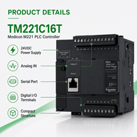 Schneider 100% Original Neuf TM221C16T Modicon M221 16 E/S 24V DC PNP Transistor PLC Compact Contrôleur Logique Programmable
