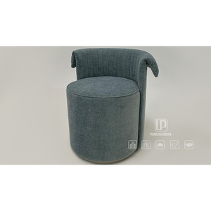 Chaise Ronde Moderne Tendance Grise pour Salon, Chambre, Hôtel, Bureau, Villa - Chaise Simple en Tissu 01 pour Salon Simple C - Product Image 5