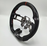 Volant de course sport modifié de type D pour Ford Mustang 18-21, accessoires intérieurs de conduite en fibre de carbone 15-17