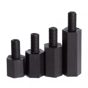 M2.5 Nylon Hex Spacer <b>Standoffs</b> Screws Nuts Male Female Hex Screw Black Plastic ABS Isolation Column - Product Image 2