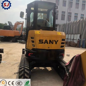 En stock, Mini-excavatrice SANY SY35U d'occasion, 3,5 tonnes, chenilles en caoutchouc, rotation zéro, moteur Yanmar, faible nombre d'heures, SY16C SY60C SY75C - Product Image 2