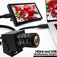 ELP 4K 60FPS USB 3.0 HD MI Çift Çıkışlı Ultra HD USB Kamera YUY2 1080p 60fps Web Kamerası, Endüstriyel Denetim için 2x Zoom Lensli