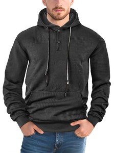 Felpa con cappuccio a maniche lunghe da <span class=keywords><strong>uomo</strong></span>, casual, sportiva, nuova, tinta unita, ampia e alla moda. - Product Image 6