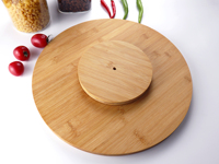 Fabrik-Großhandel Natürlicher Bambus Küchen-Drehteller Servierplatte Rund 360° Drehbarer Bambus Lazy Susan
