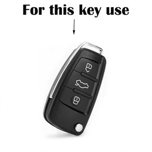 <span class=keywords><strong>Coque</strong></span> en cuir TPU pliable pour <span class=keywords><strong>Audi</strong></span> <span class=keywords><strong>A3</strong></span> 8L <span class=keywords><strong>8P</strong></span> A4 B6 B7 B8 A6 C5 C6 4F RS3 Q3 Q7 TT 8L 8V S3 Porte-clés Shell Accessoires - Product Image 2