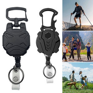 Multi‑Shape Custom Logo Heavy‑Duty Sturdy Retractable Yoyo Badge Reel, Carabiner Keychain for ID Badge & Key Accessories - Product Image 5