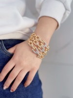 Bracelets Charme de Luxe pour Femmes, en Forme de U, Légers et Délicats, avec Zircons Brillants Incrustés et Placage Or 18 Carats, Bijoux de Mode