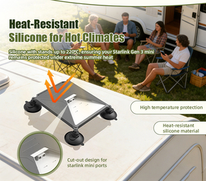 Prodotto di Tendenza: Custodia Protettiva in Silicone <span class=keywords><strong>con</strong></span> Ventosa per Supporto Starlink Mini Gen3, Resistente al Sole - Product Image 6
