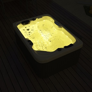 Best Seller 41-Jet Luxury Outdoor Spa Bañera de hidromasaje Jacuzzis <span class=keywords><strong>con</strong></span> 2 <span class=keywords><strong>tumbonas</strong></span> Diseño moderno para villas Suministro al por mayor - Product Image 6