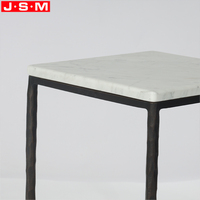 Table basse contemporaine en pierre et métal de qualité supérieure, table d'appoint en marbre pour salon
