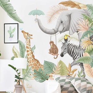 Pegatinas de Pared de Animales de Dibujos Animados, Calcomanías Removibles, Decoración de Pared DIY para Habitación Infantil o Guardería - Product Image 2