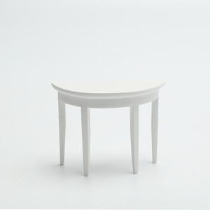 Mini Mesa semicircular de entrada de madera, bolsillo rojo vino, 12 puntos, casa de muñecas DIY de juguete, modelo de juego de comida, accesorios, Mini entrada - Product Image 6