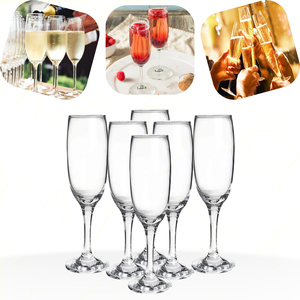 Set di 6 Flûte in Vetro Trasparente Emperador da 21,5 Cl, Altezza 21 cm, Lavabili in Lavastoviglie, Eleganti per Champagne - Product Image 4