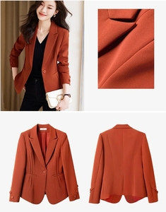 S-4XL 여성용 정장 봄 가을 코트 _ 신상 한국 스타일 긴팔 오피스룩 여성 캐주얼 코트 아우터 - Product Image 4