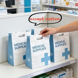 Sacs en papier kraft biodégradables personnalisés, écologiques et recyclables <span class=keywords><strong>pour</strong></span> pharmacies, ordonnances et médicaments – Vente en gros - Product Image 6