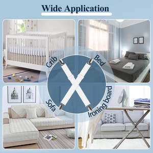 En stock – Approvisionnement transfrontalier – Fixations élastiques réglables pour draps de lit – Serre-draps et sangles robustes pour usage domestique - Product Image 5