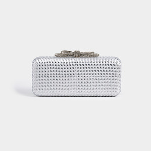 حقيبة سهرة فاخرة بمقبض من أحجار الراين والعقدة المتلألئة من البوليستر وبطانة إغلاق مغناطيسي سعة 1 لتر لمناسبات حفلات الزفاف وحفلات التخرج - Product Image 6